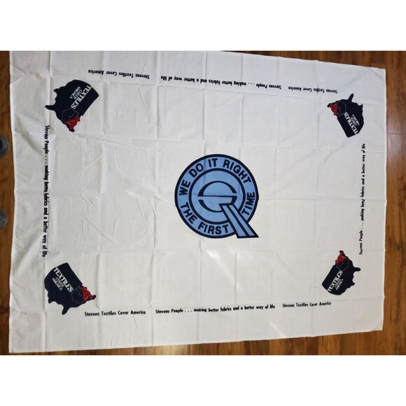 vintage 1980s nos j.p. stevens "we do it right the first time" full sheet - Picture 2 of 6